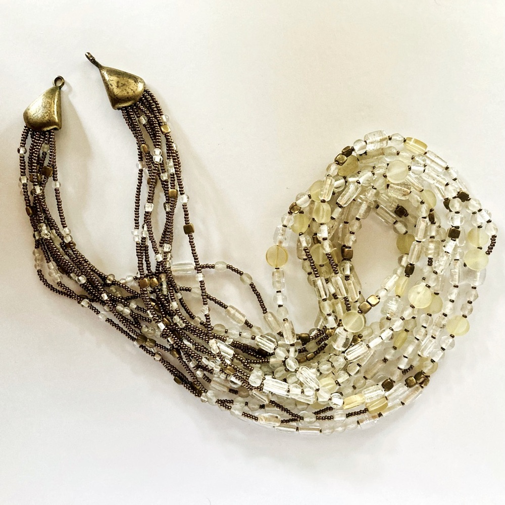 Vintage Hand Crafted Statement Necklace MultiStrand by Designer Jay Strongwater